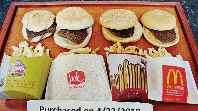 LiveWell Wellness Center’s website displays a tray of fast food meals that are two years old.