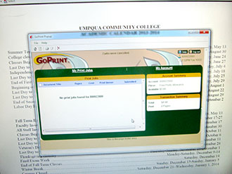 A GoPrint screen.