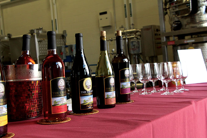 Bottles of S.O.W.I. Wine