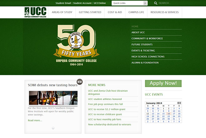 UCC’s new website features a more modern look and easier navigation.